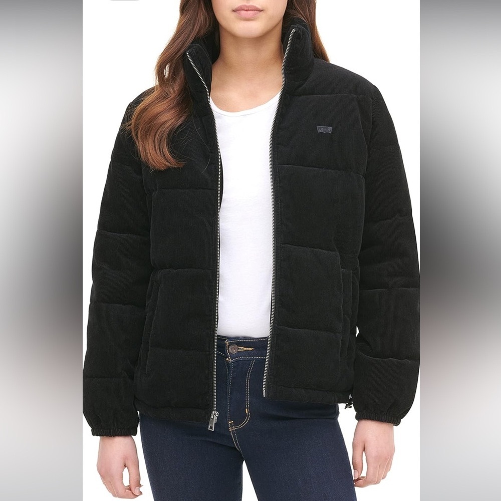LEVIS size S black corduroy puffer jacket